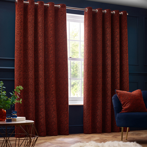 Galaxy Eyelet, Copper - Ready Made Curtains - Image 3
